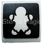 glittertattoo stencil kerst gingerbread mannetje