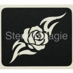 glittertattoo stencil bloementribal roos