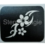 Glittertattoo stencil bloementribal