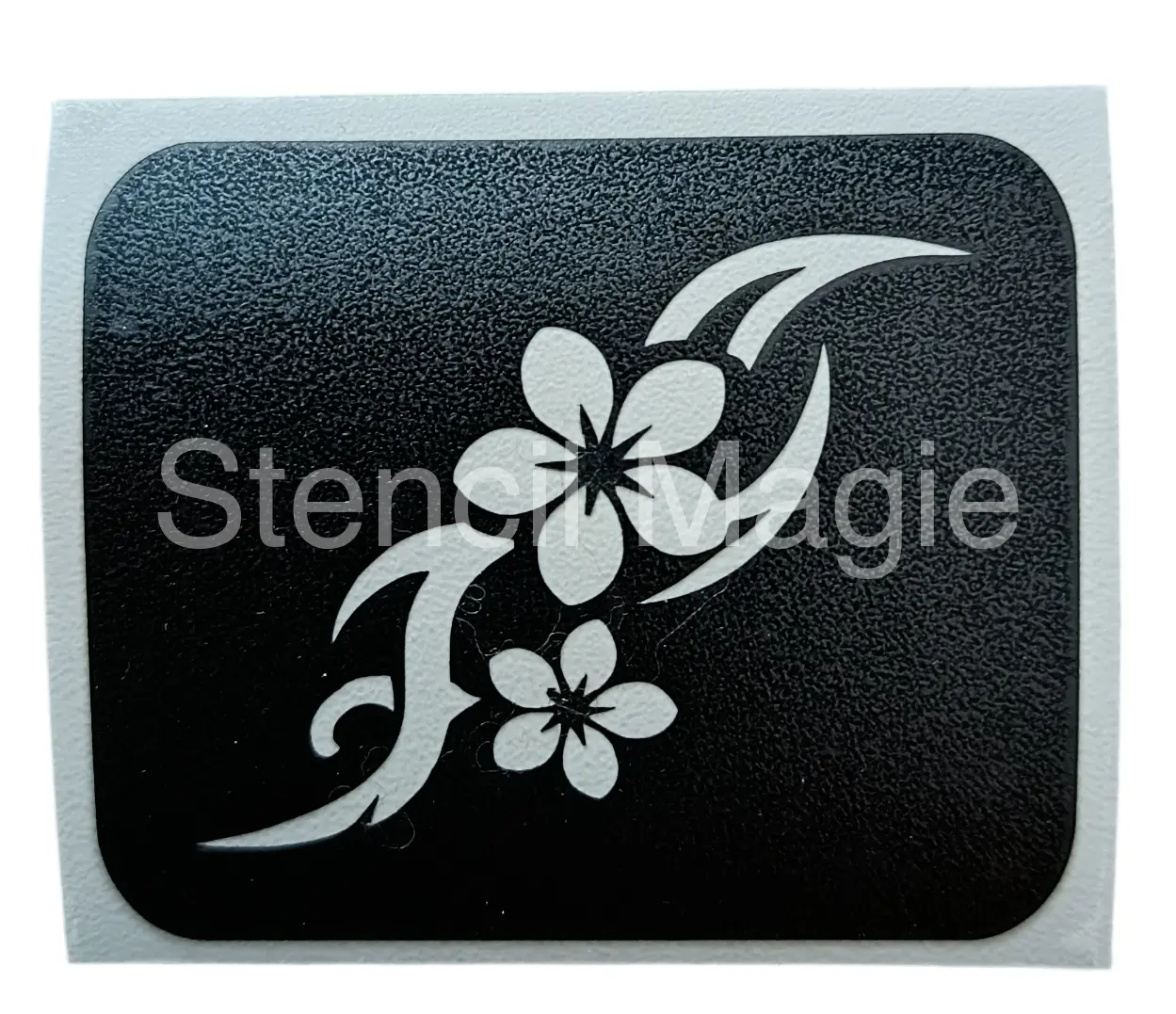 Glittertattoo stencil bloementribal