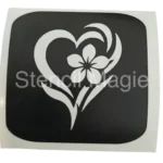 glittertattoo stencil bloementribal hart
