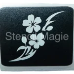 Glittertattoo stencil bloementribal